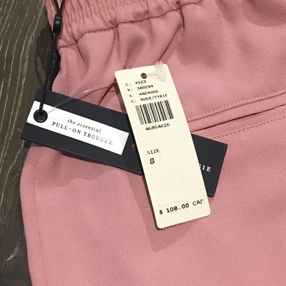Anthropologie Essential Crepe Pants - Pink Sz. S - Picture 6 of 6